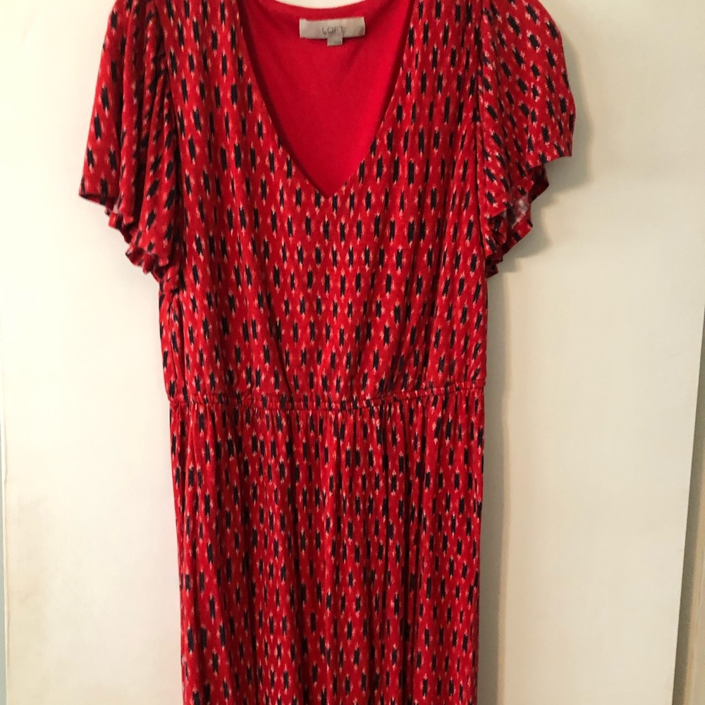 🎉SALE🎉 Loft Flutter Sleeve Jersey Dress